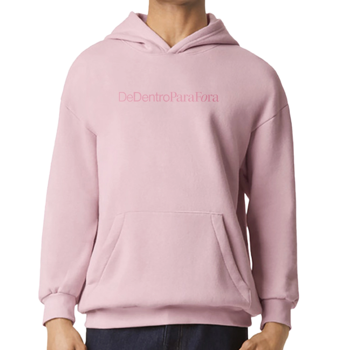 Moletom de Dentro para Fora com Capuz Rosa