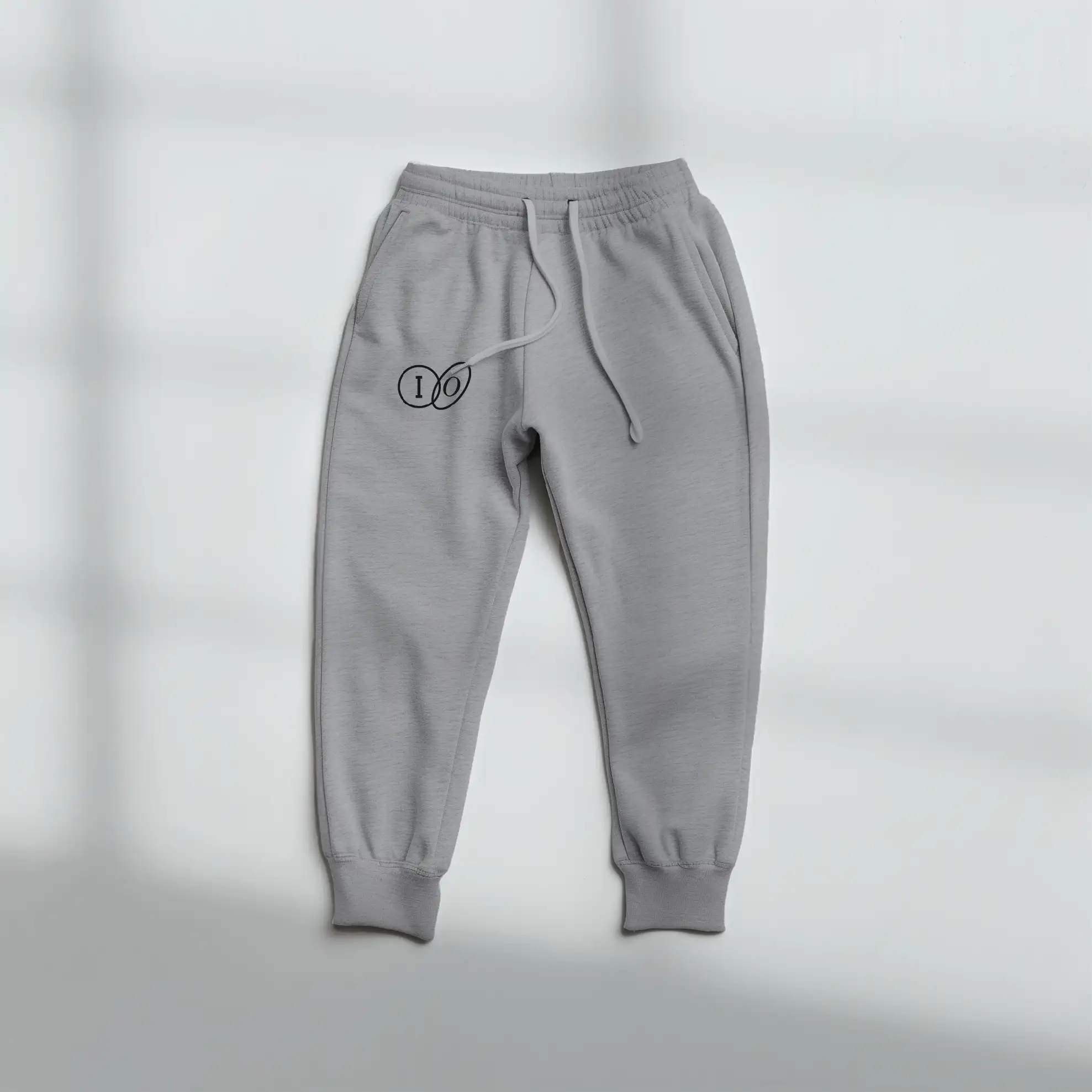Heather Grey joggers with logo